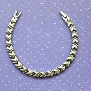 Magnetic Therapy Stainless Steel Bracelet Chevron Design Gender Neutral
